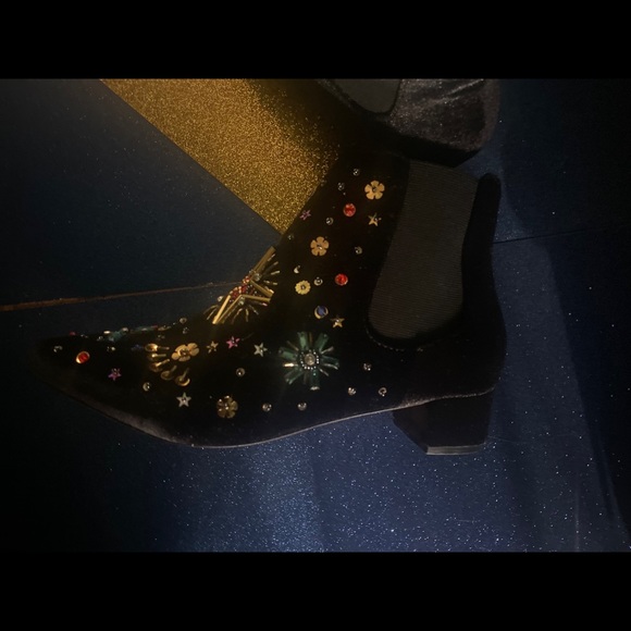 BETSEY JOHNSON LMTD STAR BEJEWELED ANKLE Boots - Picture 11 of 14